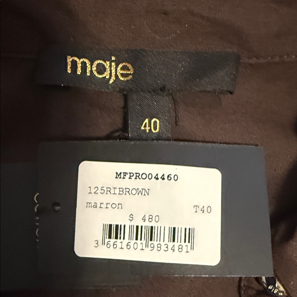 Maje Marron Button-Up Top - Picture 6 of 6